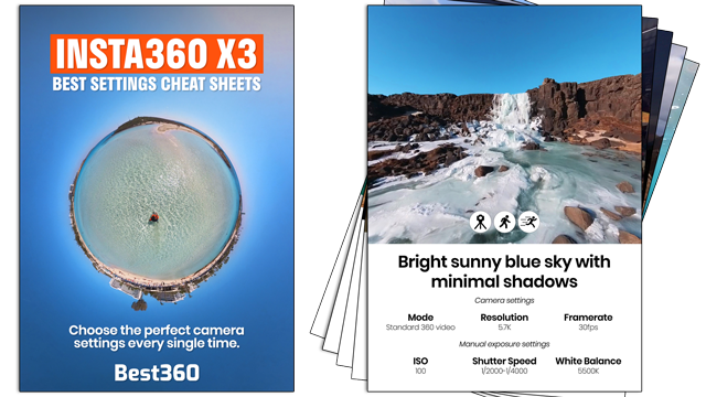 insta360 x3 best settings cheat sheets